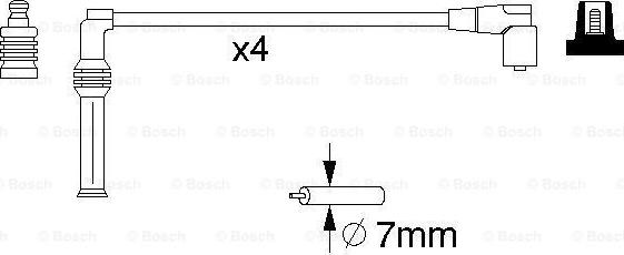 BOSCH 0 986 357 070 - Kit de câbles d'allumage cwaw.fr