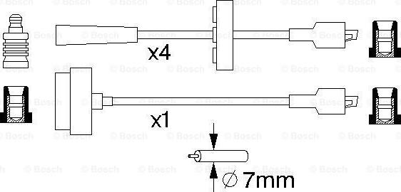 BOSCH 0 986 357 077 - Kit de câbles d'allumage cwaw.fr