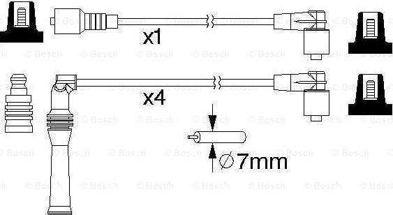 BOSCH 0 986 357 144 - Kit de câbles d'allumage cwaw.fr