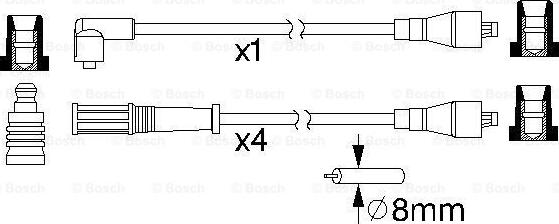 BOSCH 0 986 357 146 - Kit de câbles d'allumage cwaw.fr