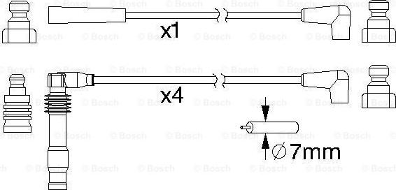 BOSCH 0 986 357 156 - Kit de câbles d'allumage cwaw.fr