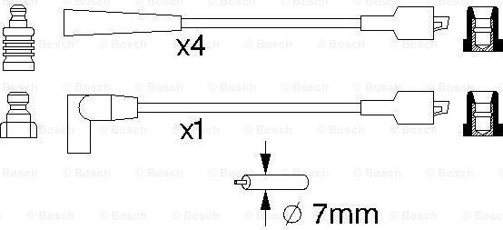 BOSCH 0 986 357 101 - Kit de câbles d'allumage cwaw.fr