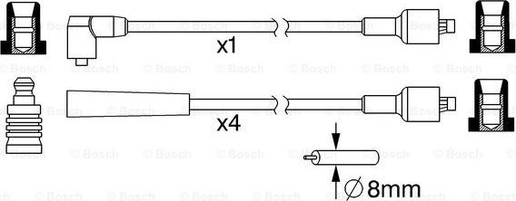 BOSCH 0 986 357 114 - Kit de câbles d'allumage cwaw.fr