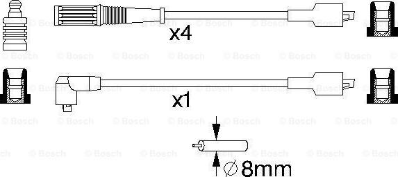 BOSCH 0 986 357 113 - Kit de câbles d'allumage cwaw.fr