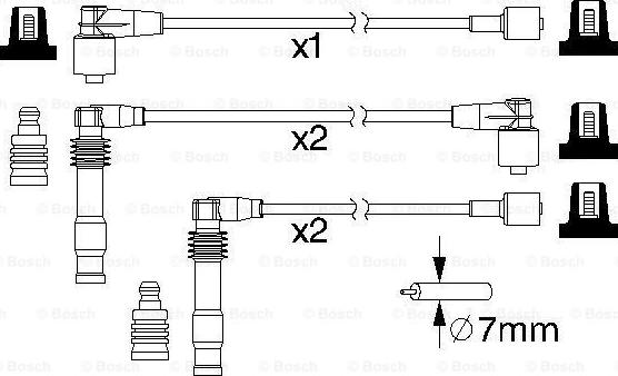 BOSCH 0 986 357 189 - Kit de câbles d'allumage cwaw.fr