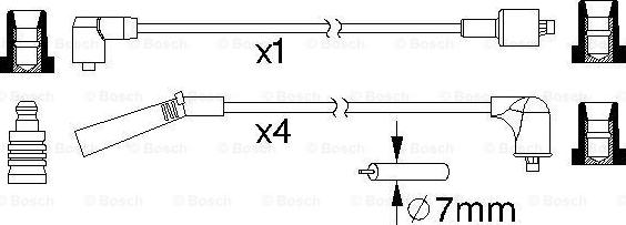 BOSCH 0 986 357 185 - Kit de câbles d'allumage cwaw.fr