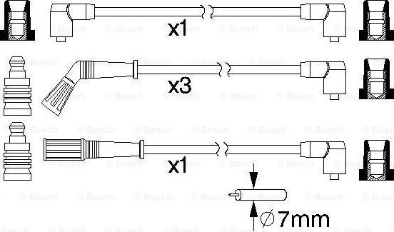 BOSCH 0 986 357 183 - Kit de câbles d'allumage cwaw.fr