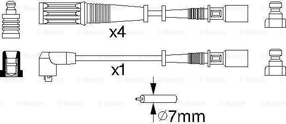 BOSCH 0 986 357 130 - Kit de câbles d'allumage cwaw.fr