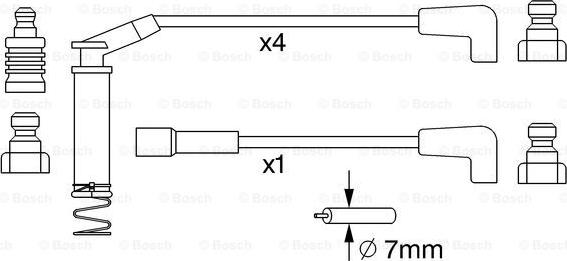 BOSCH 0 986 357 249 - Kit de câbles d'allumage cwaw.fr