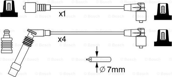 BOSCH 0 986 357 247 - Kit de câbles d'allumage cwaw.fr