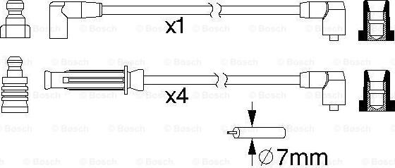 BOSCH 0 986 357 217 - Kit de câbles d'allumage cwaw.fr