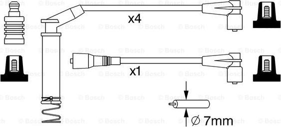 BOSCH 0 986 357 281 - Kit de câbles d'allumage cwaw.fr