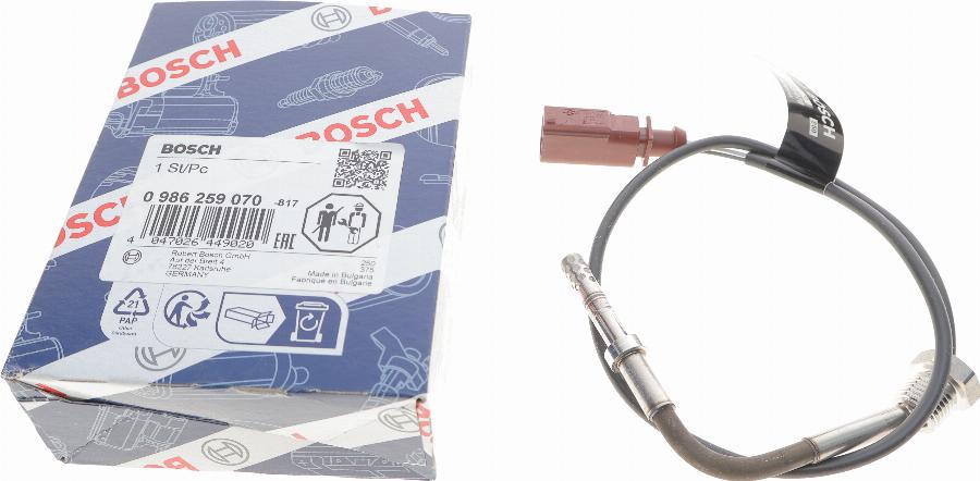 BOSCH 0 986 259 070 - Capteur, température des gaz cwaw.fr