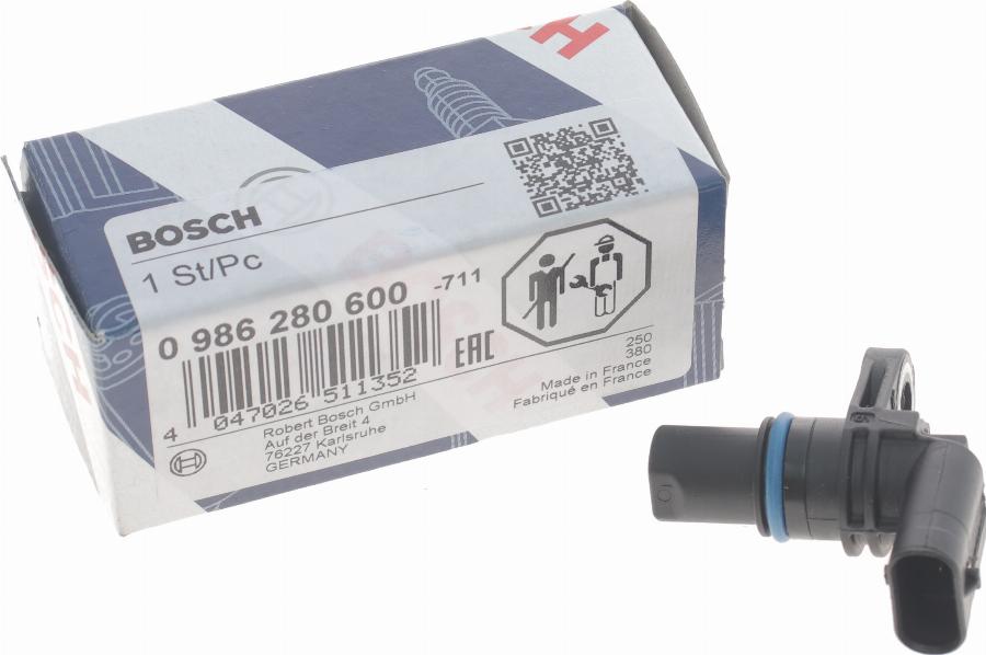 BOSCH 0 986 280 600 - Capteur, position d'arbre à cames cwaw.fr