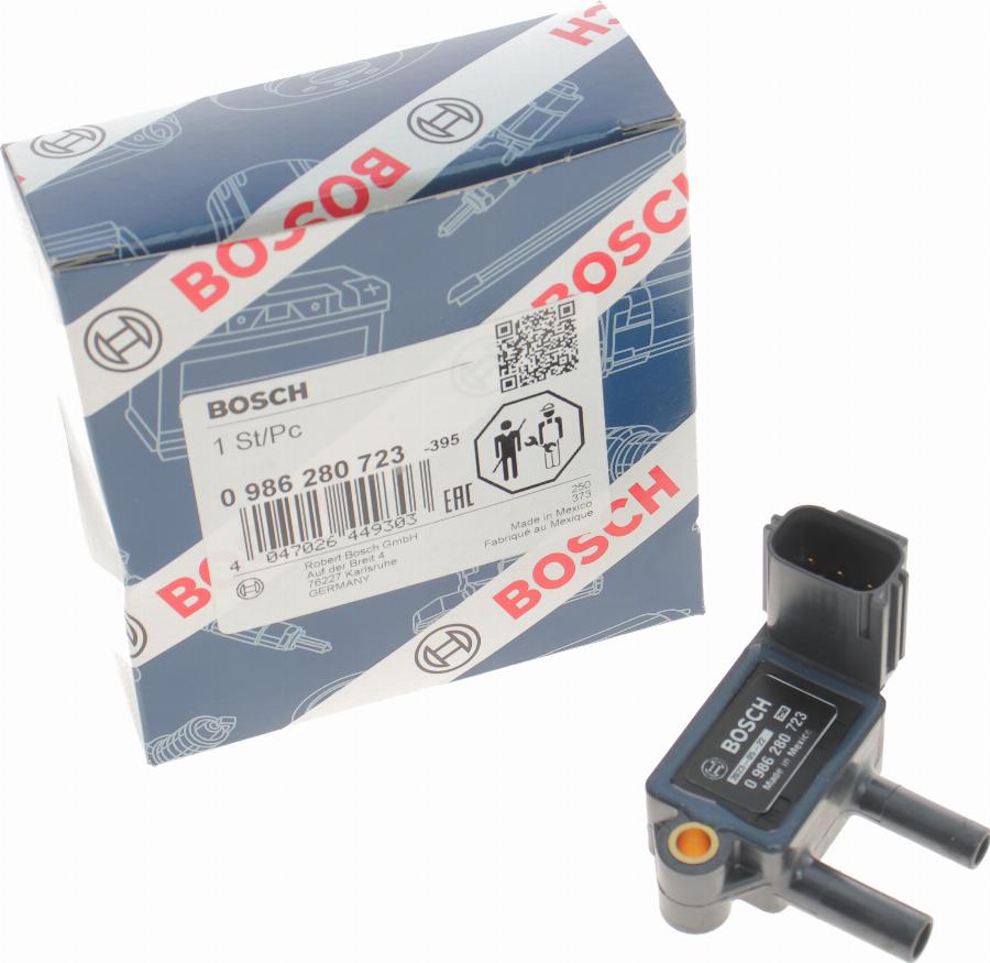 BOSCH 0 986 280 723 - Capteur, pression des gaz échappement cwaw.fr