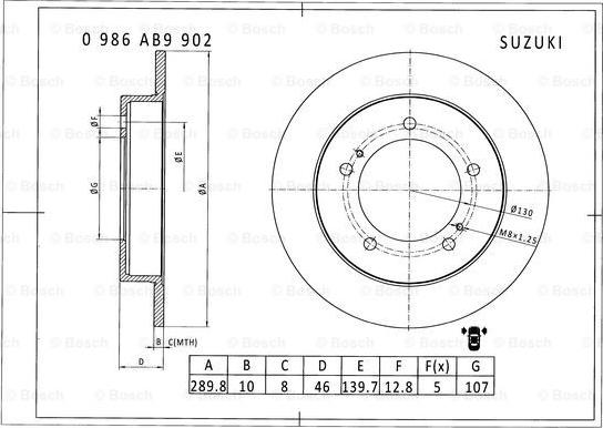 BOSCH 0 986 AB9 902 - Disque de frein cwaw.fr