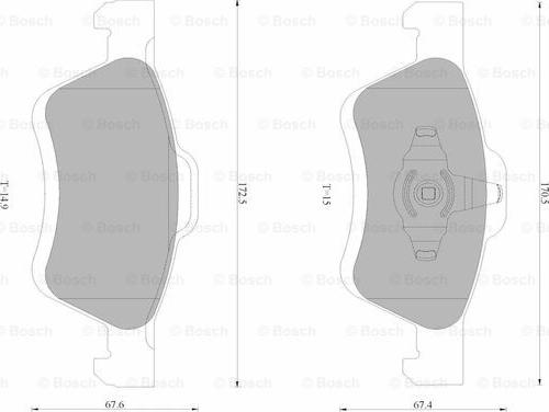 BOSCH 0 986 AB9 402 - Kit de plaquettes de frein, frein à disque cwaw.fr