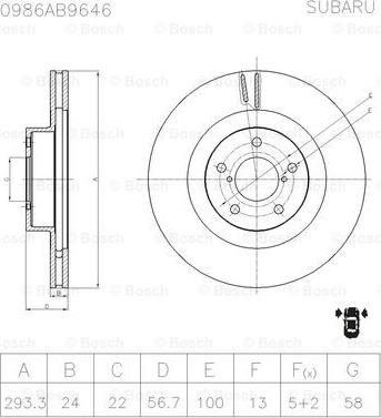 BOSCH 0 986 AB9 646 - Disque de frein cwaw.fr