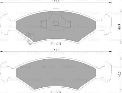 BOSCH 0 986 AB9 098 - Kit de plaquettes de frein, frein à disque cwaw.fr