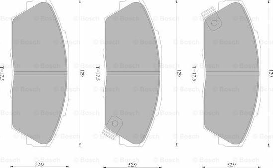 BOSCH 0 986 AB9 097 - Kit de plaquettes de frein, frein à disque cwaw.fr