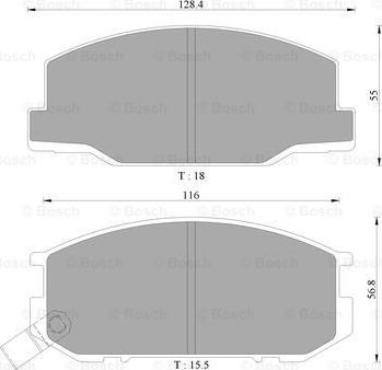 BOSCH 0 986 AB9 049 - Kit de plaquettes de frein, frein à disque cwaw.fr