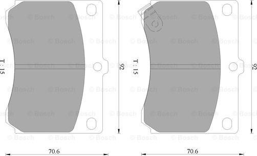 BOSCH 0 986 AB9 040 - Kit de plaquettes de frein, frein à disque cwaw.fr