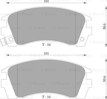 BOSCH 0 986 AB9 051 - Kit de plaquettes de frein, frein à disque cwaw.fr