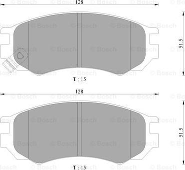 BOSCH 0 986 AB9 068 - Kit de plaquettes de frein, frein à disque cwaw.fr