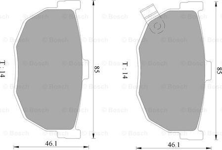 BOSCH 0 986 AB9 037 - Kit de plaquettes de frein, frein à disque cwaw.fr