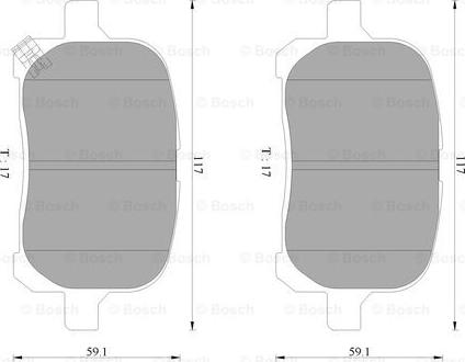 BOSCH 0 986 AB9 075 - Kit de plaquettes de frein, frein à disque cwaw.fr