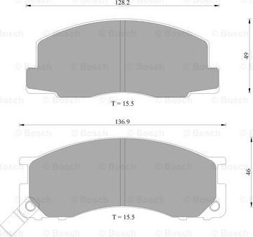 BOSCH 0 986 AB9 199 - Kit de plaquettes de frein, frein à disque cwaw.fr