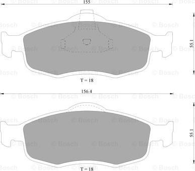 BOSCH 0 986 AB9 196 - Kit de plaquettes de frein, frein à disque cwaw.fr