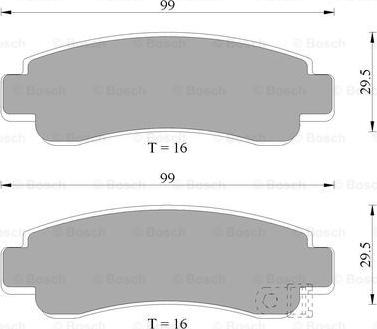 BOSCH 0 986 AB9 192 - Kit de plaquettes de frein, frein à disque cwaw.fr