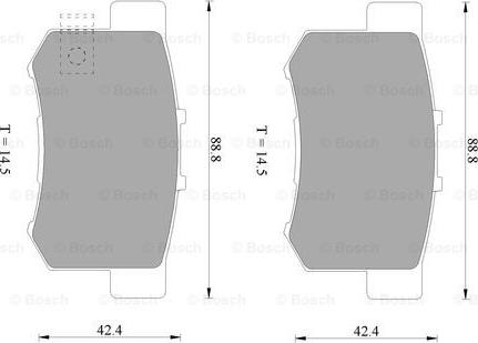 BOSCH 0 986 AB9 197 - Kit de plaquettes de frein, frein à disque cwaw.fr