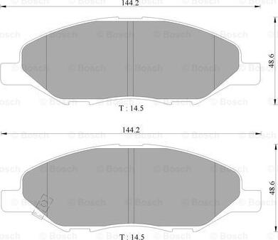 BOSCH 0 986 AB9 147 - Kit de plaquettes de frein, frein à disque cwaw.fr