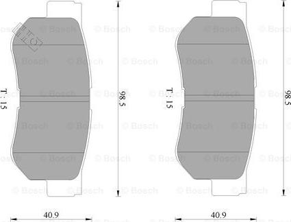 BOSCH 0 986 AB9 150 - Kit de plaquettes de frein, frein à disque cwaw.fr