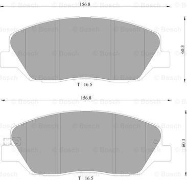 BOSCH 0 986 AB9 151 - Kit de plaquettes de frein, frein à disque cwaw.fr