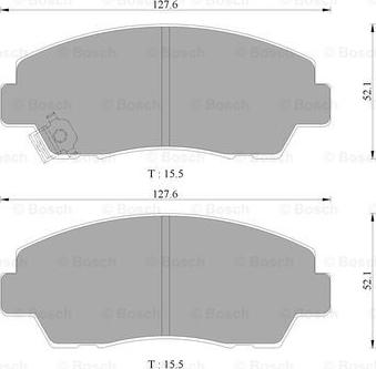 BOSCH 0 986 AB9 158 - Kit de plaquettes de frein, frein à disque cwaw.fr