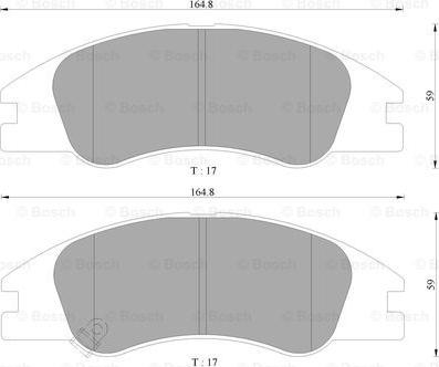 BOSCH 0 986 AB9 152 - Kit de plaquettes de frein, frein à disque cwaw.fr