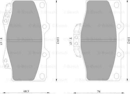 BOSCH 0 986 AB9 163 - Kit de plaquettes de frein, frein à disque cwaw.fr