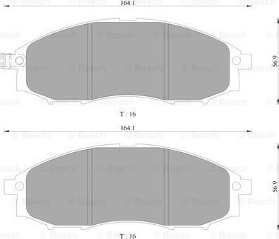 BOSCH 0 986 AB9 167 - Kit de plaquettes de frein, frein à disque cwaw.fr