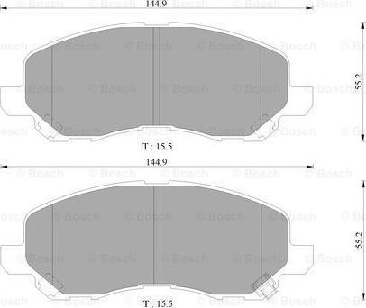 BOSCH 0 986 AB9 111 - Kit de plaquettes de frein, frein à disque cwaw.fr