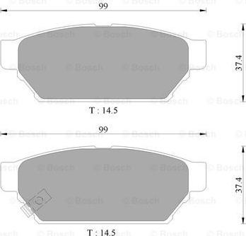 BOSCH 0 986 AB9 118 - Kit de plaquettes de frein, frein à disque cwaw.fr