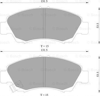 BOSCH 0 986 AB9 113 - Kit de plaquettes de frein, frein à disque cwaw.fr