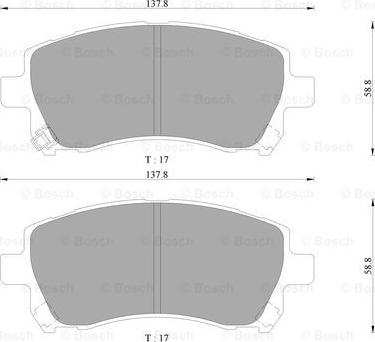 BOSCH 0 986 AB9 134 - Kit de plaquettes de frein, frein à disque cwaw.fr