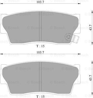 BOSCH 0 986 AB9 136 - Kit de plaquettes de frein, frein à disque cwaw.fr