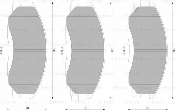 BOSCH 0 986 AB9 127 - Kit de plaquettes de frein, frein à disque cwaw.fr