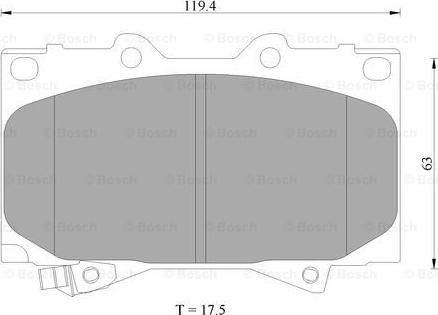 BOSCH 0 986 AB9 174 - Kit de plaquettes de frein, frein à disque cwaw.fr