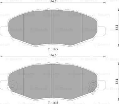 BOSCH 0 986 AB9 343 - Kit de plaquettes de frein, frein à disque cwaw.fr