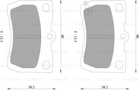 BOSCH 0 986 AB9 364 - Kit de plaquettes de frein, frein à disque cwaw.fr